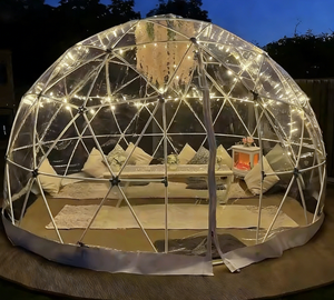 투명 지오데식 돔 텐트, 투명 PVC 모던 럭셔리 4계절 글램핑 버블 텐트 (야외 식사, 호텔 및 이벤트용) - Product Image 3