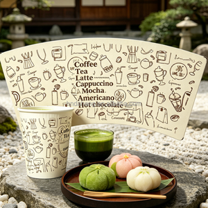 Vaso de Papel Ecológico de <span class=keywords><strong>Pared</strong></span> Simple Más Vendido, Recubierto de PE de Grado Alimenticio con Logotipo Personalizado para Vino y Bebidas - Product Image 6