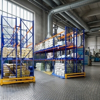 Étagères à palettes en acier personnalisées de haute qualité, double profondeur, pour entrepôt, avec finition par peinture en poudre