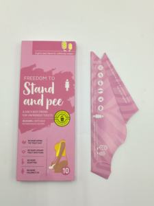 10ชิ้นที่ปัสสาวะยืนกลางแจ้งของผู้หญิงแบบพกพาสำหรับใช้ในห้องน้ำที่ใช้แล้วทิ้งช่องเก็บปัสสาวะฉุกเฉินกันน้ำกระดาษปัสสาวะหญิง - Product Image 4