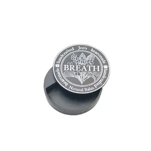 Custom Rotation Cosmetic Enamel Logo Solid Perfume Case Solid Perfume Balm Container