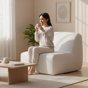 Sillón Puff de Espuma para Sala de Estar, Sofá Individual de Espuma Viscoelástica de Alta Densidad, Moderno, Comprimido al Vacío - Product Image 1