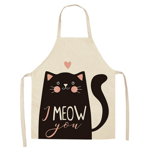 Animal lindo gato estampado sublimación ajustable niños por encargo dibujos animados escuelas Chef Delantales para niños - Product Image 2