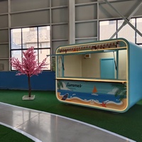 Kiosque de Vente Mobile Café & Bar en Conteneur Acier, Adapté aux Parcs, Cafés, Restaurants, Hôtels et Maisons
