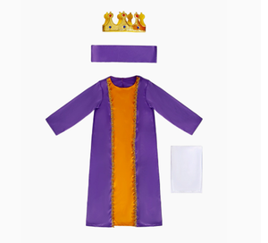 Capa de PVC para Niños, Disfraz Medieval de Rey de Cara Negra para Halloween, Fibra Sintética, para TV y Cine, para Jardín de Infancia - Product Image 2
