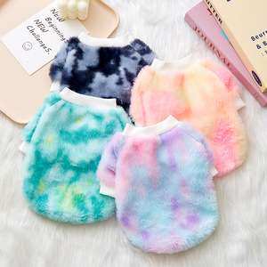 2025 Sonbahar Kış Yeni Labubu W2406 Tie-Dye Sweatshirt Küçük ve Orta Boy Köpekler İçin Evcil Hayvan Giysisi Stokta Toptan - Product Image 4