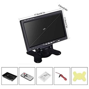 Melia 7 "kỹ thuật số HD xe TFT LCD màn hình màu chia màn hình không thấm nước On-Dash không dây phía sau máy ảnh sao lưu màn hình 2 video đầu vào - Product Image 2