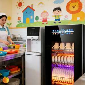 Sterilizzatore UV per Stoviglie con Funzionamento a Pulsante Singolo, Lampada UV a Lunga Durata, Armadietto Elettrico per Disinfezione, Piccolo Armadietto Disinfettante - Product Image 1