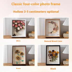 Cadre d'affichage en bois creux écologique épaissi cadre <span class=keywords><strong>photo</strong></span> en gros ornements de spécimens de fleurs séchées créatives <span class=keywords><strong>effet</strong></span> stéréo - Product Image 3