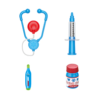 Ensemble de jeu d'imitation pour enfants : Maison de chat et kit de docteur pour animaux de compagnie (vente en gros)