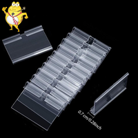 Porte-étiquettes en PVC transparent à clipser pour les rayons de supermarché, insertion d'étiquettes en papier, affichage au détail, canal de vente