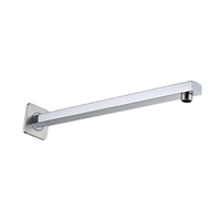 Pommeau de douche carré à plaque chromée moderne Fonction pluie en laiton avec bras d'extension Accessoire de robinet de salle de bain Tuyau de douche chromé