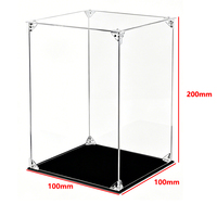 Boîte de rangement magnétique transparente personnalisée pour figurines avec base noire pour objets de collection, figurines d'action, boîte de présentation en acrylique