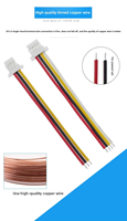 Cable de Altavoz SH10 de 1.0 mm, Cable de Batería con Código de Color; Conectores de Cable Electrónico de 2P-9P (Longitudes de 50-400 mm)
