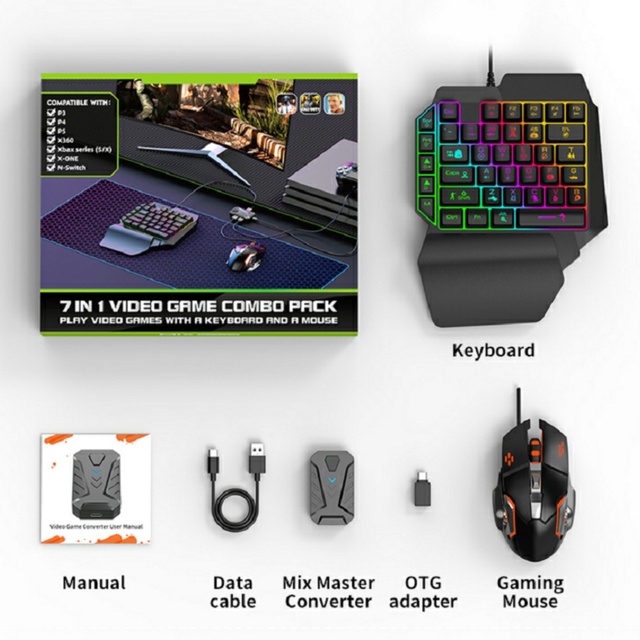 Mechanical Gaming Keyboard & Mouse Converter for for PC for for More-Wireless