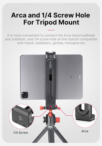HOSHI-trípode Ulanzi u-pad <span class=keywords><strong>II</strong></span> Universal para tableta, montaje para tamaño de 100MM-230MM, iPad, <span class=keywords><strong>Iphone</strong></span> 13, 12 <span class=keywords><strong>Pro</strong></span> <span class=keywords><strong>Max</strong></span> con tornillo de 1/4, Zapata fría - Product Image 4