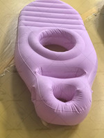 Matelas Lit de Maternité Gonflable Bleu ou Rose pour Femmes Enceintes, Oreiller de Grossesse Gonflable pour un Sommeil Sûr et Confortable