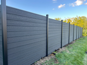 Umweltfreundlicher 1,8-Meter WPC-Zaun aus Holz-Kunststoff-Verbundstoff mit Holzmaserung-Oberfläche für den wetterfesten privaten Gebrauch, einfache Montage für den Garten - Product Image 2