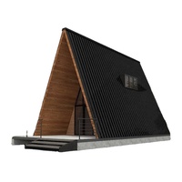 Maison triangulaire 3 chambres, kit préfabriqué à structure métallique de 40 pieds, chalet de montagne écologique personnalisé, assemblage rapide, maison de villégiature pour solutions de projets