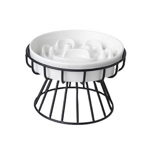 Cerâmica Anti-Spill <span class=keywords><strong>Dog</strong></span> <span class=keywords><strong>Bowl</strong></span> Pescoço Quadro Eco-Friendly Alimentador Lento Padrão Sólido para Amazon Anti-Choke <span class=keywords><strong>Dog</strong></span> <span class=keywords><strong>Food</strong></span> <span class=keywords><strong>Bowl</strong></span> para Cães Pequenos - Product Image 5