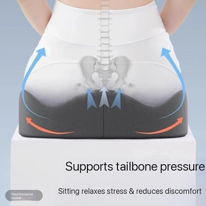 Coussin de siège ergonomique en mousse à mémoire de forme pour soulager les douleurs dorsales, sciatiques et du coccyx, soutien respirant pour le bureau et la voiture - Product Image 2