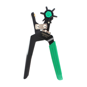Outil de poinçonnage du cuir en promotion : poinçonne facilement des trous ronds de 2 mm à 4,5 mm – Pince rotative pour ceintures, sangles, tissus - Product Image 2