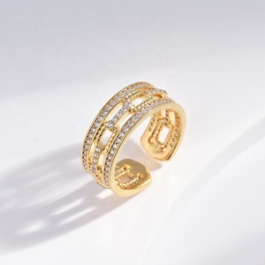 custom plata 925 sterling <b>silver</b> Hip hop Geometric <b>rings</b> stackable 14k gold plated western <b>men</b> fashion engagement <b>ring</b> for woman - Product Image 4