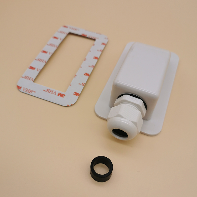 Blanco IP67 al aire libre entrada Cable CEG con 3M de doble lado etiqueta incluido