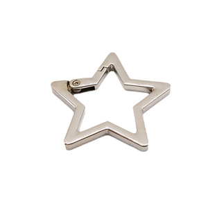 Anneau à ressort en alliage de zinc en forme d'étoile, accessoire de bijouterie DIY, couleur bronze et or clair, fourniture artisanale plaquée - Product Image 4