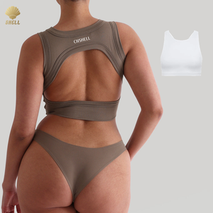 Top Corto Casual Luluxixiyaya Senza Maniche con Apertura sul Collo e Schiena Scoperta, Larghezza 2cm, Maglietta Traforata Mini Canotta da Donna - Product Image 1