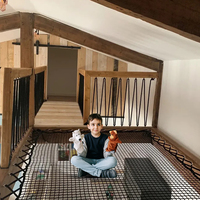 Ropecube - Filet d'escalade pour enfants, pont de sécurité pour aire de jeux, pont de transport, intérieur/extérieur, cabane dans les arbres, entraînement aux obstacles, jeu et balançoires amusantes