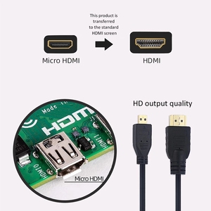 1.5米黑色微型UHdmi电缆同轴4k微型铜芯聚氯乙烯护套覆盆子皮<span class=keywords><strong>4</strong></span>监控麦克风DVD播放器 - Product Image 4
