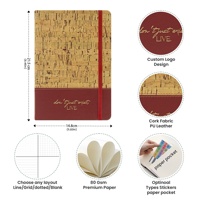 Fabricant de carnets à couverture rigide en cuir de liège écologique, vente en gros, format A5, planificateur à étiquette privée, papier FSC, logo personnalisé, carnet