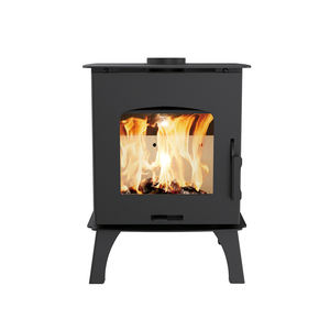 Estufa de Leña de Alta Calidad, Pequeña Estufa de Leña de Acero Negro, Estufa de Leña Compacta para Calefacción Interior, <span class=keywords><strong>Chimenea</strong></span> para Tienda de Campaña, Cabaña, RV - Product Image 1