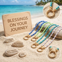 Collier personnalisé en acier inoxydable tressé avec porte-breloque détachable, plaqué or PVD, hypoallergénique