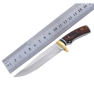Pakka-cuchillo táctico de supervivencia para acampada al aire libre, hoja de acero inoxidable de alta calidad con mango de madera - Product Image 1