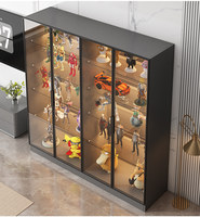 Vitrine de présentation en verre sur mesure de luxe avec éclairage LED |   Vitrine pour figurines de collection avec cadre en aluminium pour la maison et les magasins