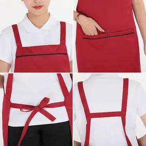 Uniform Waterproof Polyester Apron Restaurant Uniform Nail Salon Aprons Custom Apron Logo