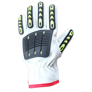 Guantes de trabajo de seguridad mecánica antiimpacto de cuero impermeable TPR para la construcción - Product Image 3