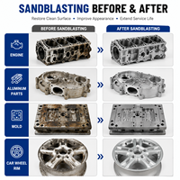 Machine de sablage humide pour pièces de moteur, composants en aluminium, restauration de jantes en alliage, équipement de finition de surface