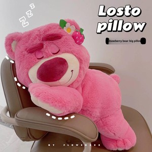 Nuovo simpatico rosa fragola orso cuscino bambola peluche morbido san valentino regalo ornamenti per la casa peluche peluche - Product Image 5
