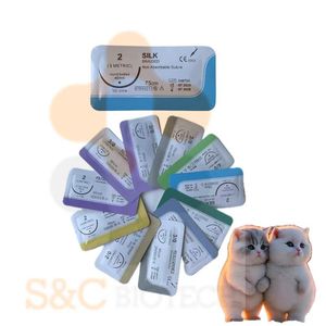 ด้ายผ่าตัดแบบใช้แล้วทิ้งพร้อมเข็มทำจากไหมซีซี PGA910ธรรมดาปราศจากเชื้อ - Product Image 4