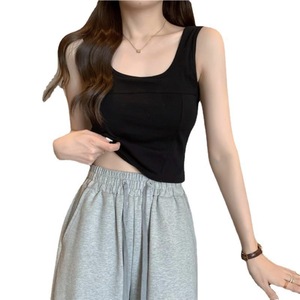 Cuello cuadrado explosivo Hermosa espalda Halter Chaleco Copa fija de una pieza con ropa interior deportiva de algodón envuelta alrededor del pecho - Product Image 1