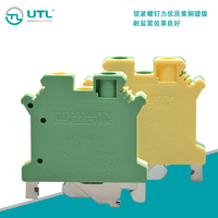 Borniers de connecteur de câblage de terre à vis de haute qualité UTL 6mm avec pied en métal PE USLKG6N