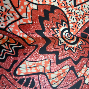 قماش أنقرة الأفريقي الفاخر عالي الجودة، قماش باتيك حقيقي منسوج من القطن الشفاف بألوان ذهبية وخضراء وزرقاء للخياطة - Product Image 6