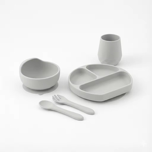 Food Grade Silicone Baby Tableware BPA Free PVC Free Phthalate Free Eco Friendly <b>Children</b> <b>Dinner</b> <b>Set</b> Handle Durable - Product Image 1