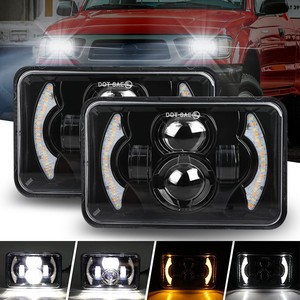 ไฟหน้าโปรเจคเตอร์ LED H4 รุ่นใหม่ Universal 60W ขนาด 4x6 นิ้ว แสงสูง/ต่ำ 6500K 6000LM ตัวเรือนอะลูมิเนียม XTX สำหรับ XJ/YJ Retrofit - Product Image 5