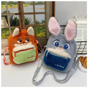 Sac à bandoulière en peluche lapin mignon de dessin animé pour fille, petit sac en peluche 2025, nouveau sac à bandoulière en peluche pour téléphone portable, <span class=keywords><strong>animal</strong></span> en peluche de la ville - Product Image 5
