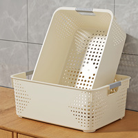 Panier de rangement rectangulaire moderne en plastique - Écologique, durable, imperméable, pour la décoration de la maison, rangement multi-usages