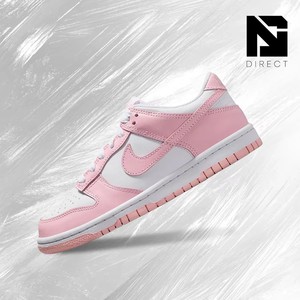 Zapatillas Nike Dunk Low GS 'Medium Soft Pink' de Piel para Skateboarding, con Cordones, Punta Redonda, Estilo Casual - Product Image 1